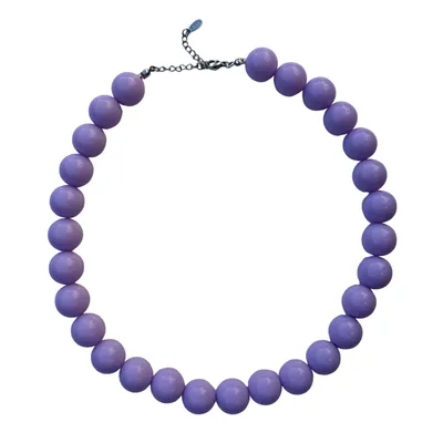 Bubbelketting lila zilver